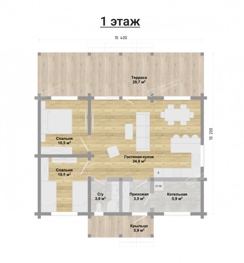 Дом из профилированного бруса VZ-320